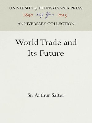 cover image of World Trade and Its Future